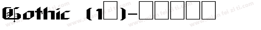Gothic (1号)字体转换